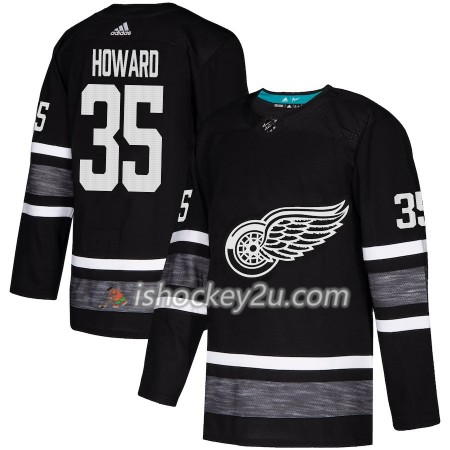Mænd NHL Detroit Red Wings Trøje Jimmy Howard 35 Sort 2019 All-Star Adidas Authentic